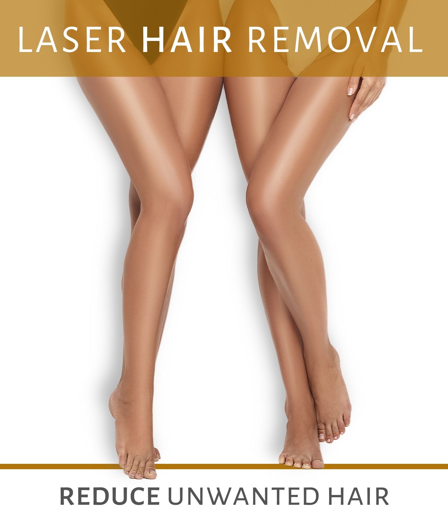 beautiful women legs with laser hair removal treatment