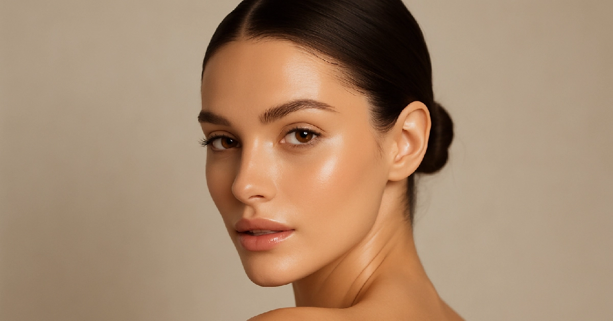 Woman's lower face and jawline in profile, illustrating lift from PDO threads and dermal fillers
